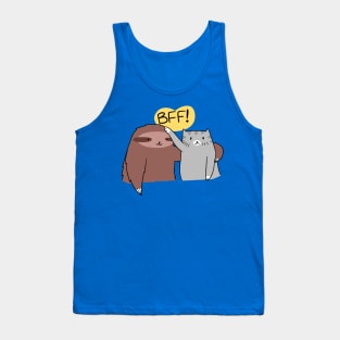 BFF! Sloth and Cat Tank Top